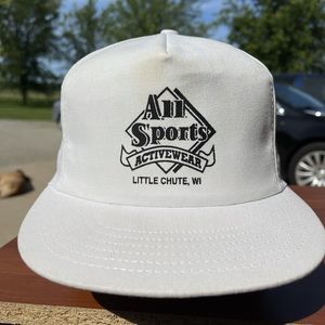 Vintage All Sports Activewear Little Chute Wisconsin Snapback Hat Made In USA